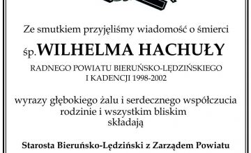 Zmarł Radny Powiatu Wilhelm Hachuła (I kadencji)