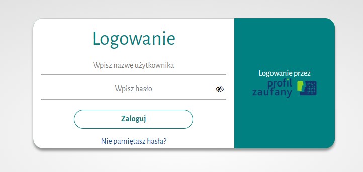 Okno logowania w Geodezyjnym Sklepie Internetowym