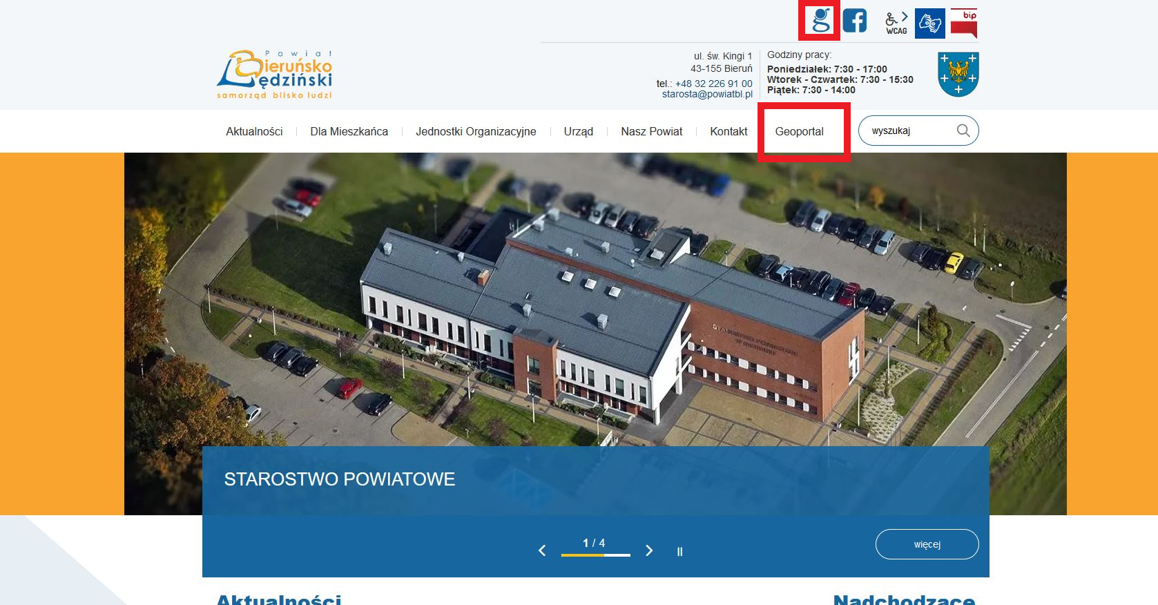 Zdjęcie strony internetowej www.powiatbl.pl