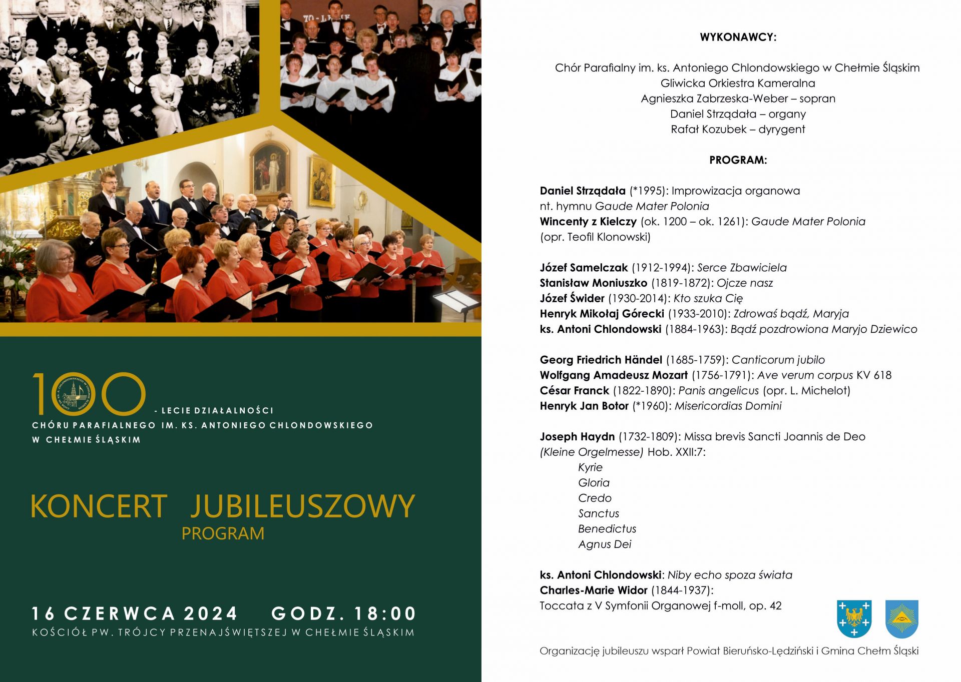 Plakat informacyjny wraz z programem