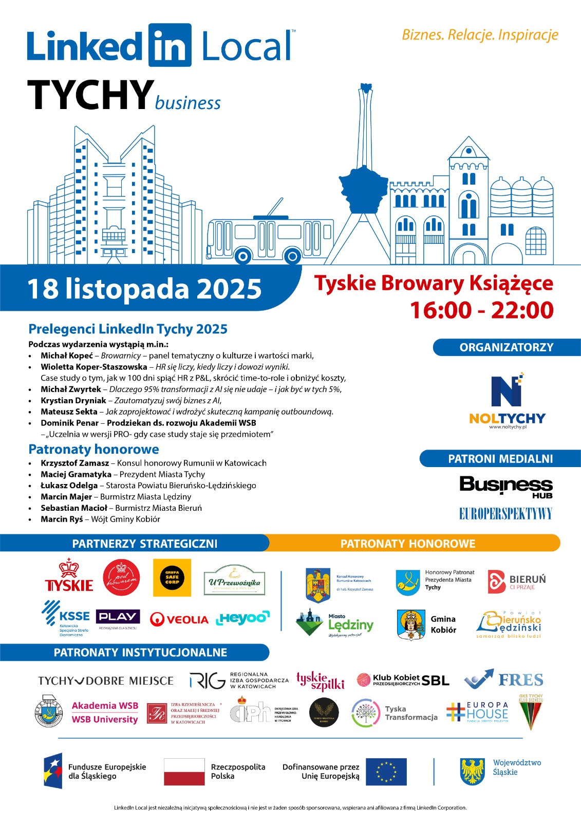 Plakat informujący o wydarzeniu LinkedIn Local